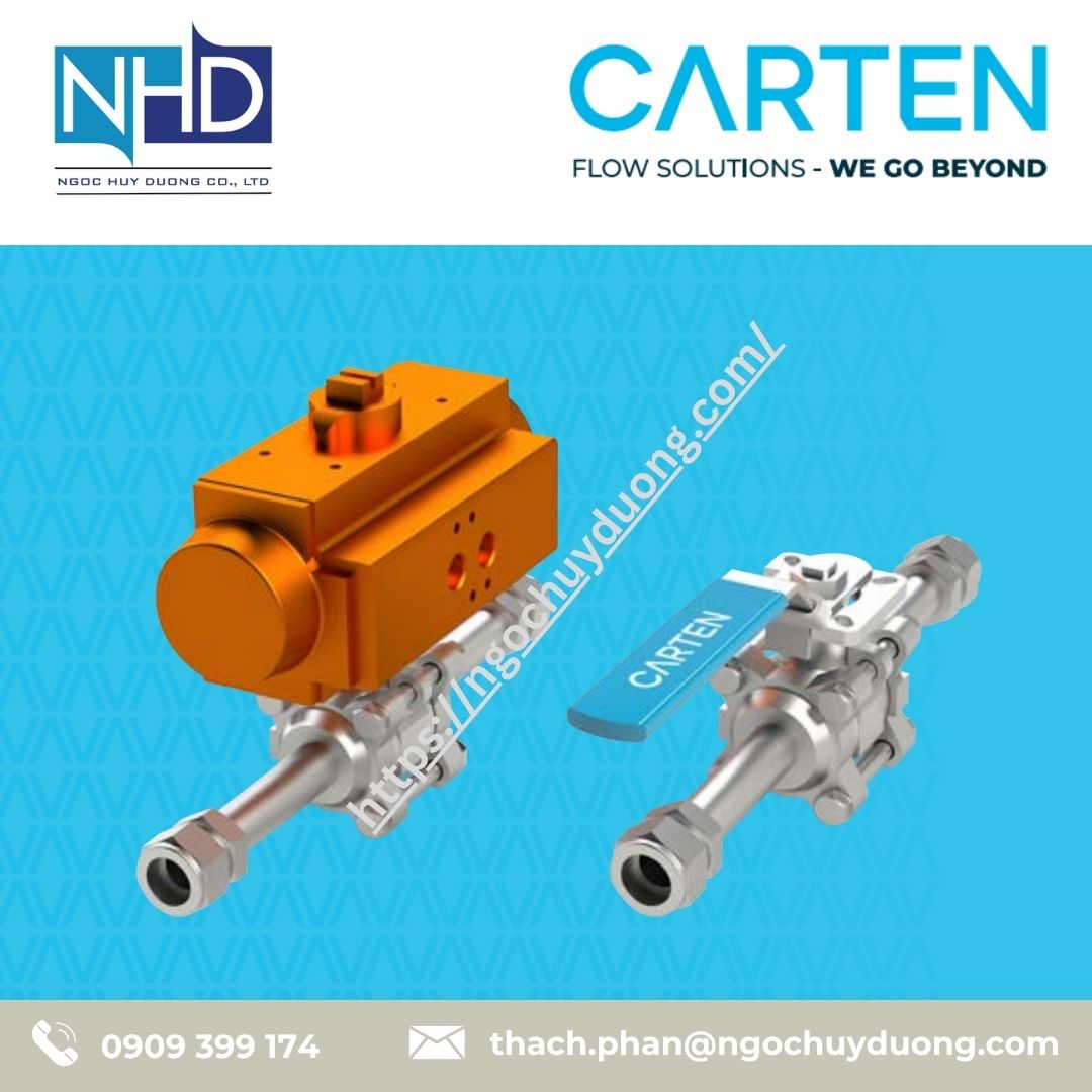 Van bi tinh khiết CARTEN CBV Series quay tay CBV250-1:4 TE=035, CBV375-3:8 FSM M, CBV500-1:2 FSM FM, CBV750-3:4 C:LOK, CBV1000-1 TE=035