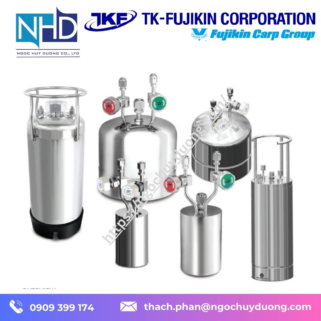 Bình chứa hóa chất Canister TKF Fujikin VFC 0.1L, VFC 0.2L, VFC 0.4L, VFC 0.5L, VFC 1.0L, DLI 0.1L, DLI 0.2L, DLI 0.4L, DLI 0.5L, DLI 1.0L