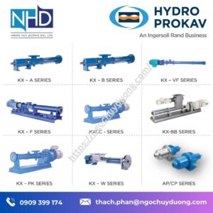 Bơm trục vít không phốt Hydro Prokav MCP-50 Lưu lượng 50 m³:h, ứng dụng trong sơn gốc nước