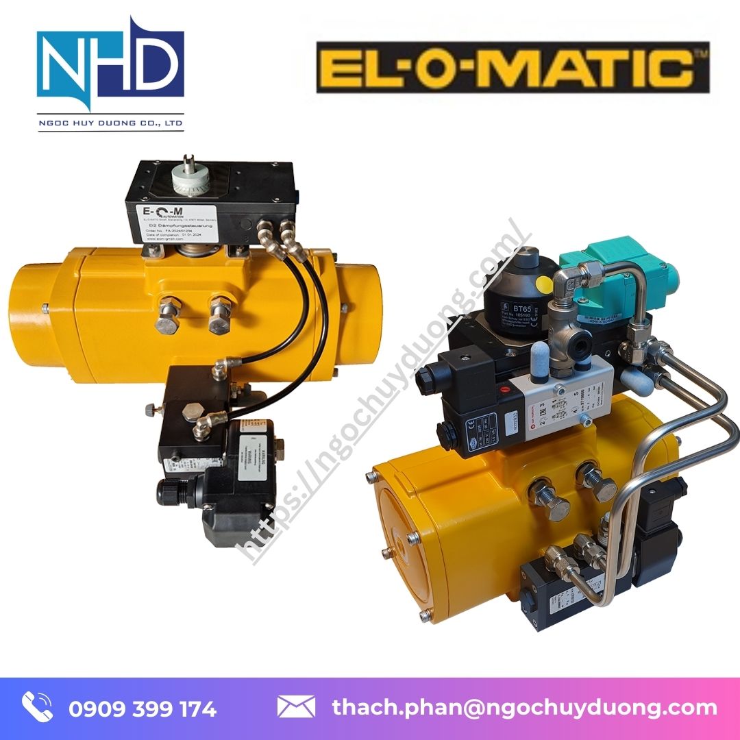 Đại lý bộ truyền động khí nén Pneumatic Actuators Elomatic PD 150, Rotary Motion Valve
