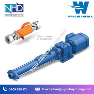 Bơm trục vít Mỹ Wangen KB-S 10 – xử lý bùn loãng & polymer nhẹ