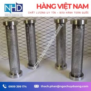 Giỏ lọc dây nêm inox trụ tròn – lắp vào housing:bồn chứa, lọc bùn – cặn – rác