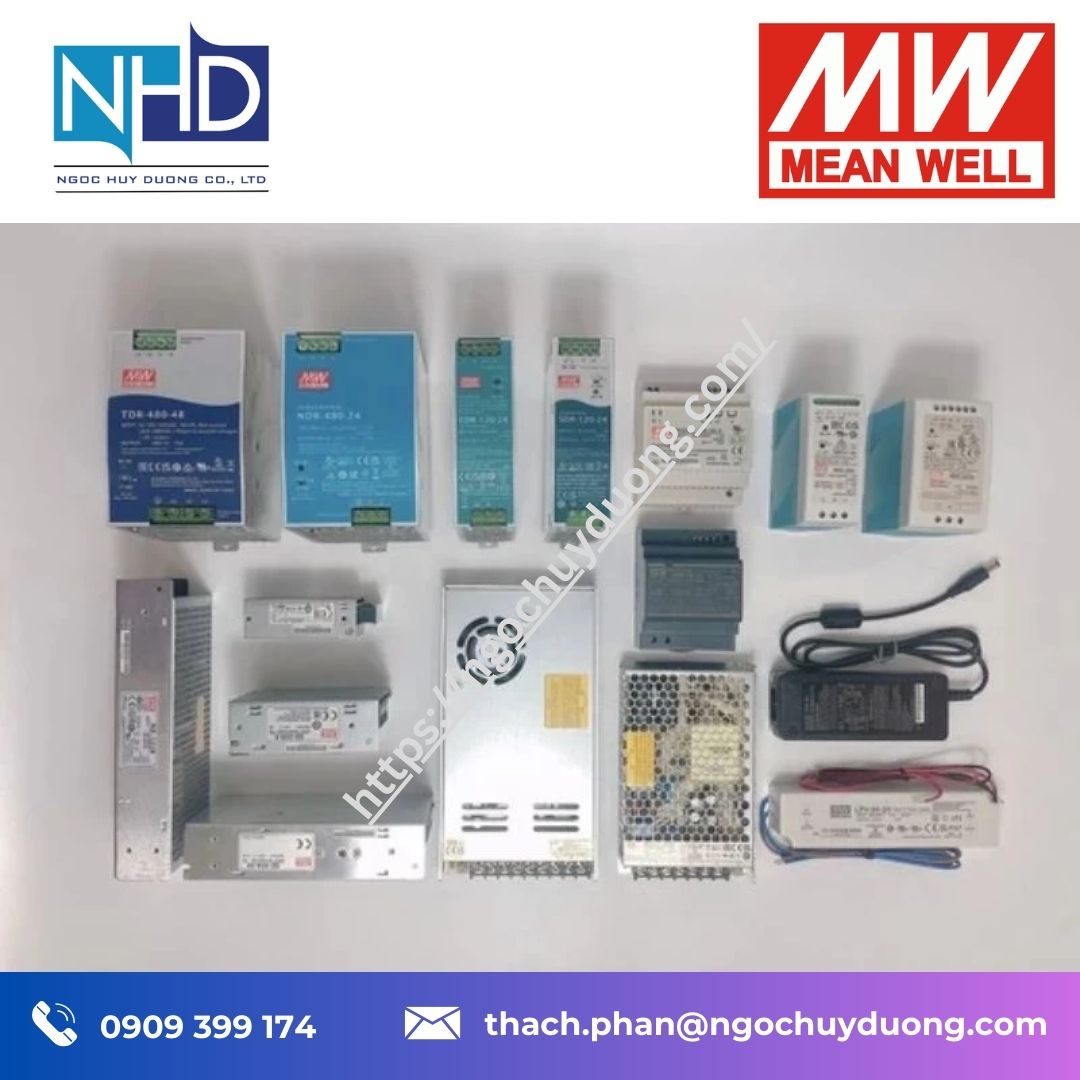 Tổng kho Bộ nguồn MEAN WELL NDR-240-24 – 24VDC : 10A – biến tần, motor nhỏ