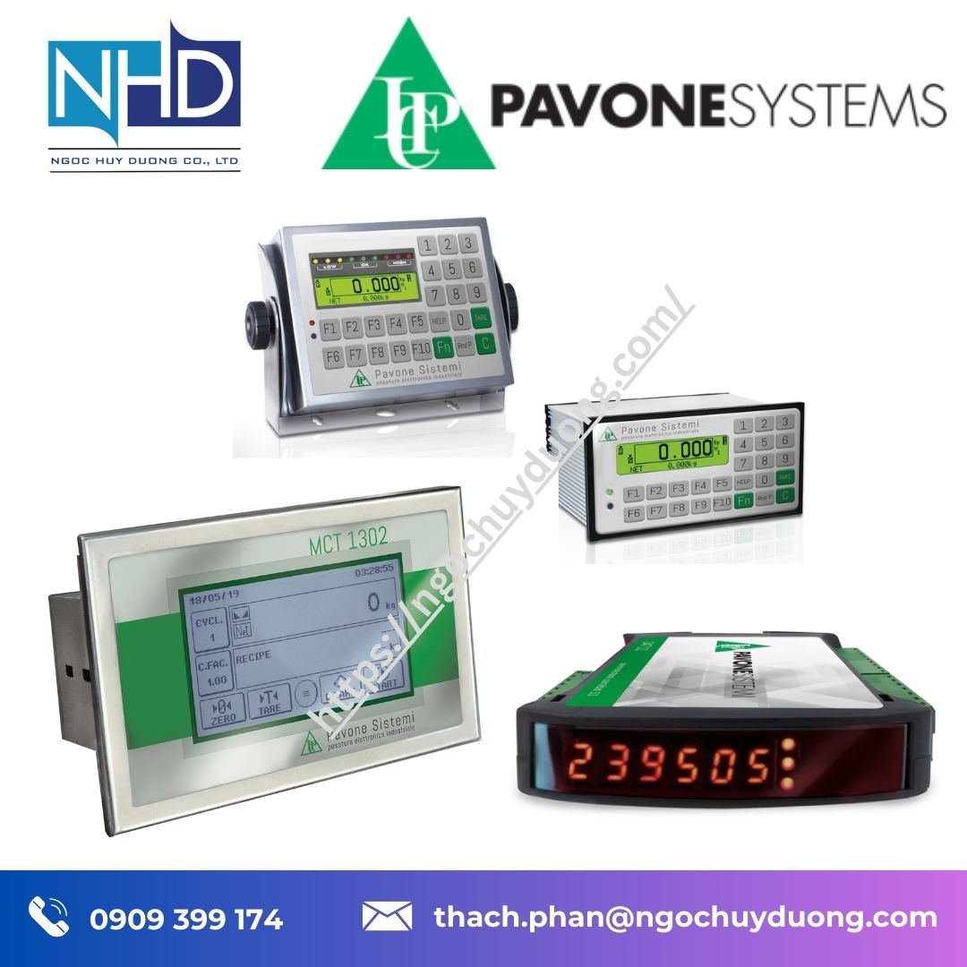 bộ điều khiển cân Pavone MCT 1302 Batch – Màn hình cảm ứng, dosing đa thành phần, chuẩn OIML