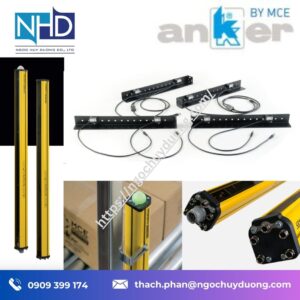 cảm biến quang an toàn công nghiệp Anker SBX8000-10 – Màn chắn 4 tia + cáp kết nối 15 m, bảo vệ khu vực nguy hiểm cơ bản