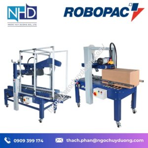 Máy dán thùng Robopac Robotape CF HD INOX – Phiên bản inox 304, dùng cho thực phẩm & dược phẩm