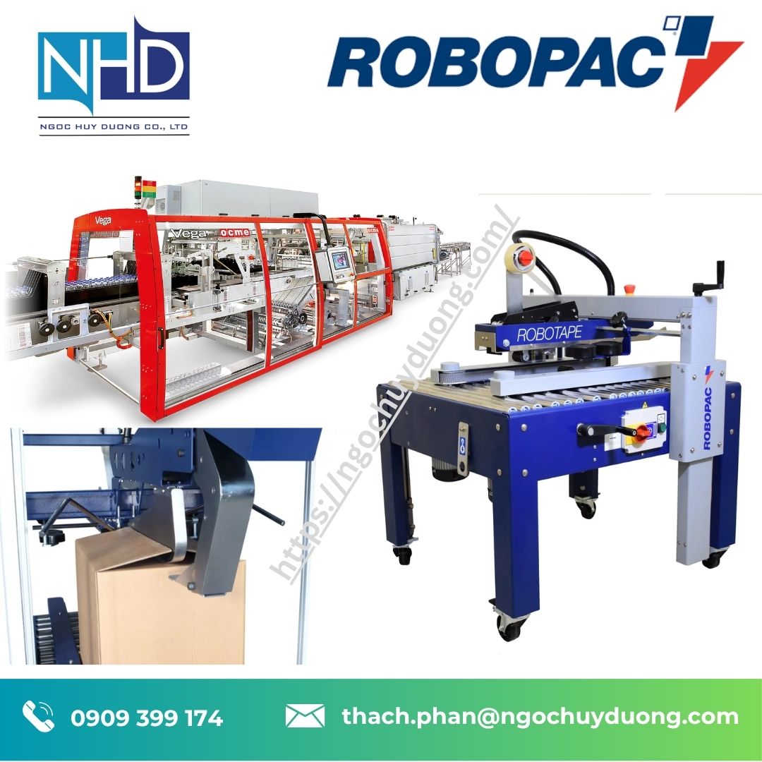 Máy dán keo thùng carton ROBOTAPE ME LH HD - Robopac