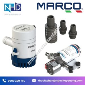 Bơm chìm MARCO UP500 – Bơm điện chìm mini 12V:24V, 32 lít:phút, chống ăn mòn, chuyên dụng hàng hải