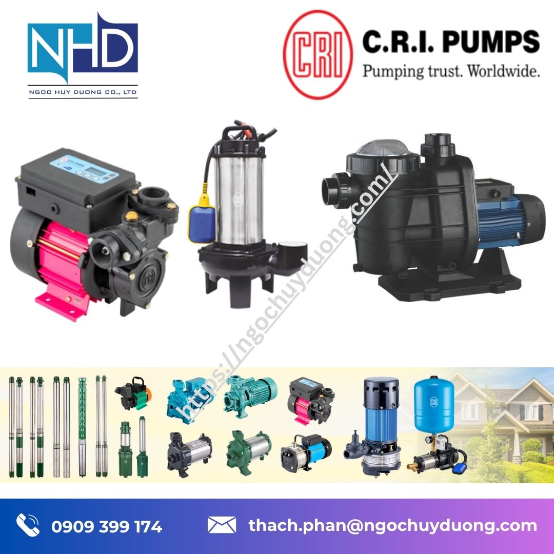 12 Bơm C.R.I Pump SMB Series phù hợp với hệ thống xử lý nước thải, thoát nước và bơm bùn loãng.