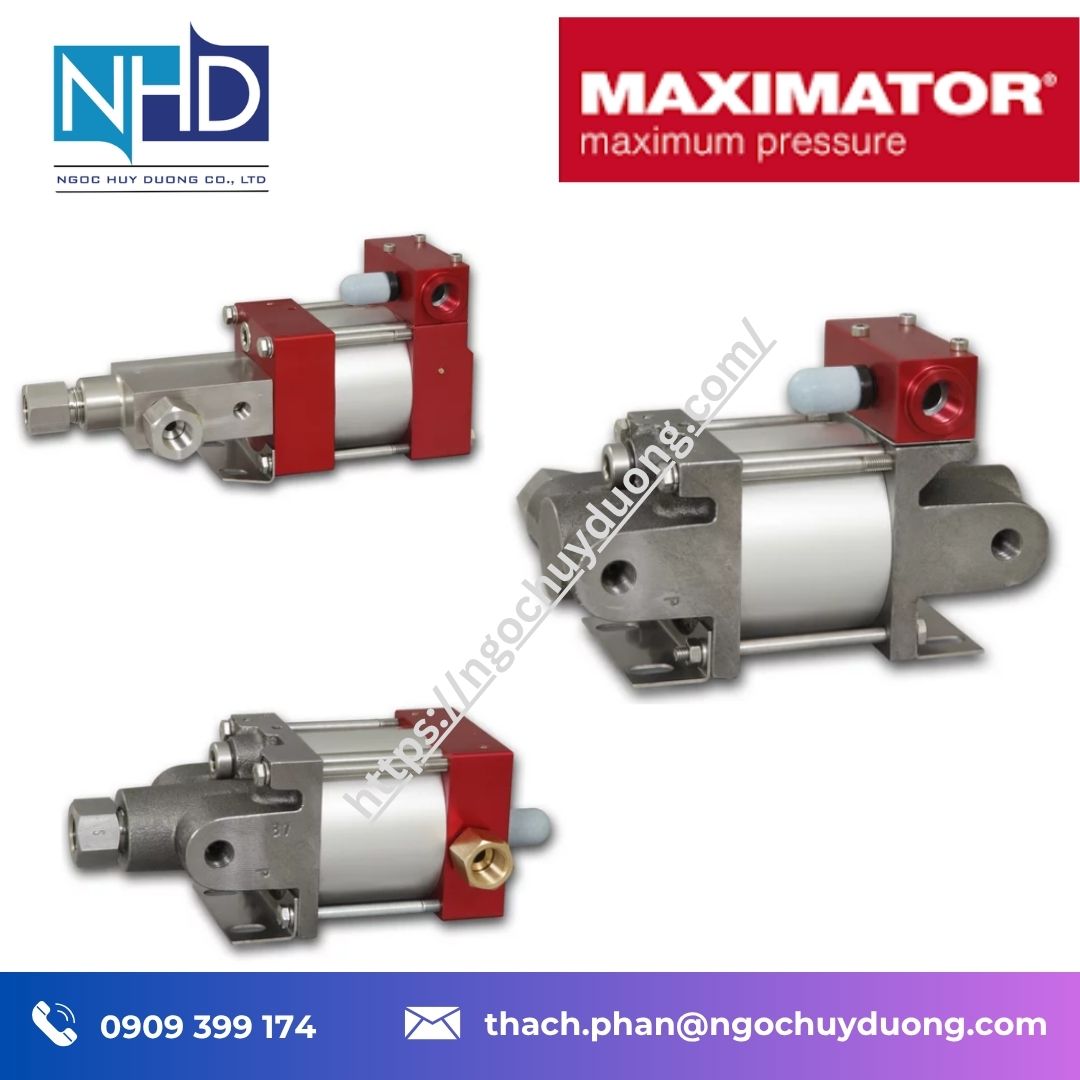 Tổng kho hàng sẵn Bơm thủy lực khí nén Maximator MOD Series Hàng sẵn