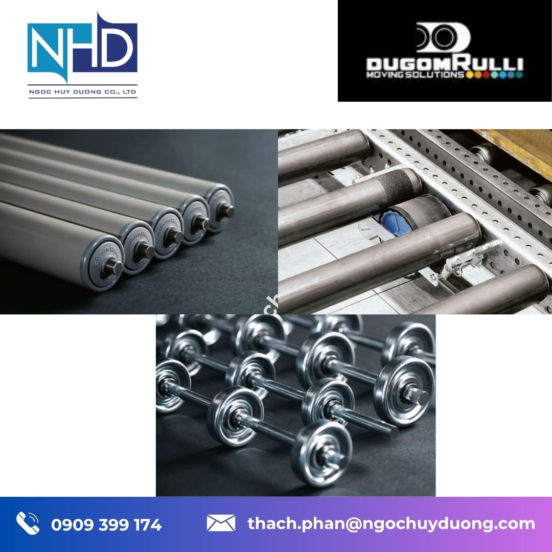 Đại lý giá tốt Bánh xe con lăn DUGOM RULLI 303, 339 – Bánh xe băng tải chính hãng, linh hoạt và nhỏ gọn