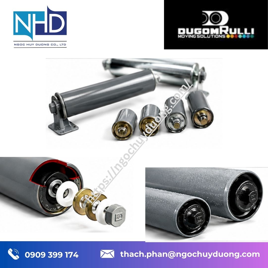 Đại lý giá tốt Con lăn băng tải DUGOM RULLI Series 309 312 tải nặng
