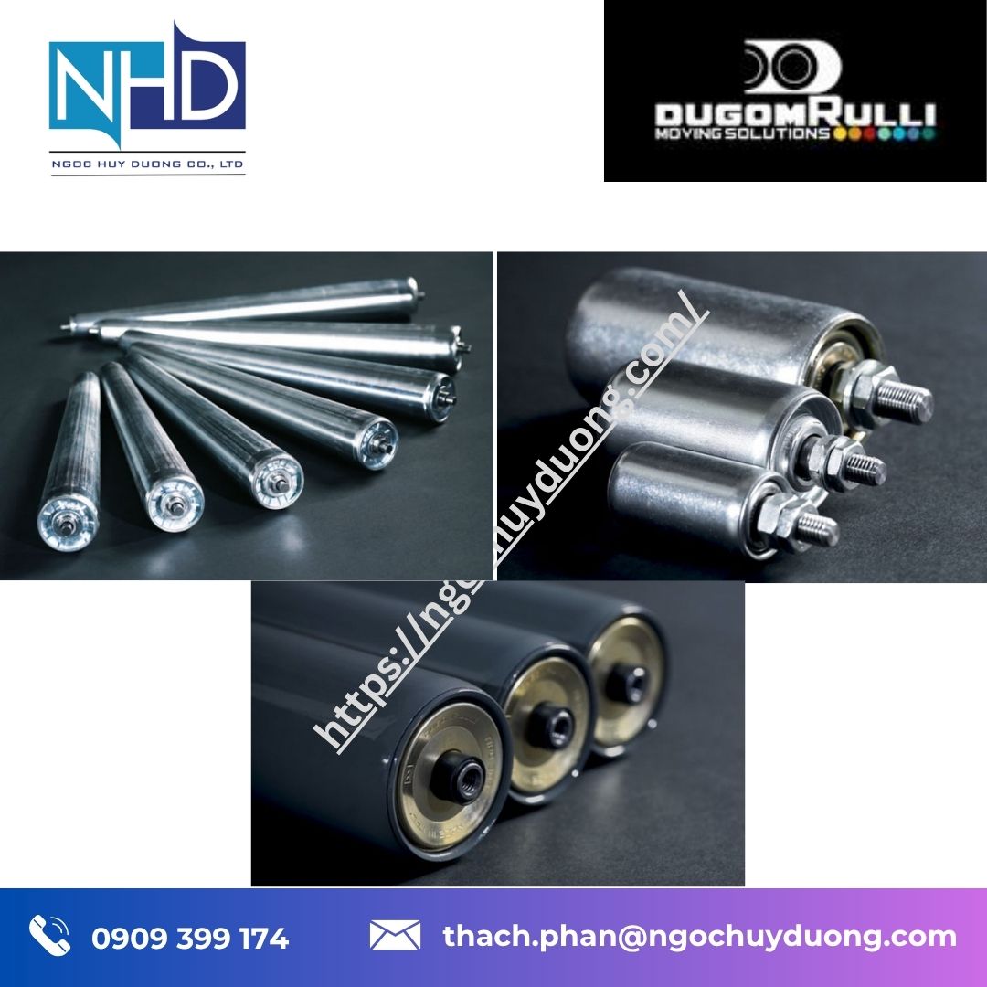 Tổng kho hàng sẵn Bánh xe con lăn DUGOM RULLI 303, 339 – Bánh xe băng tải chính hãng, linh hoạt và nhỏ gọn