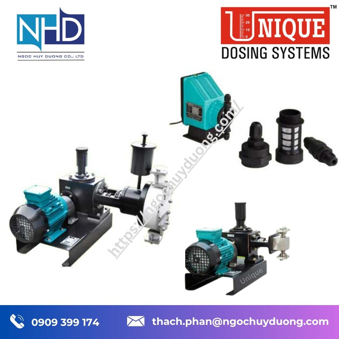 Tổng kho hàng sẵn Bơm định lượng Unique Dosing – Bơm điện tử, Shrikhand và lọc ép