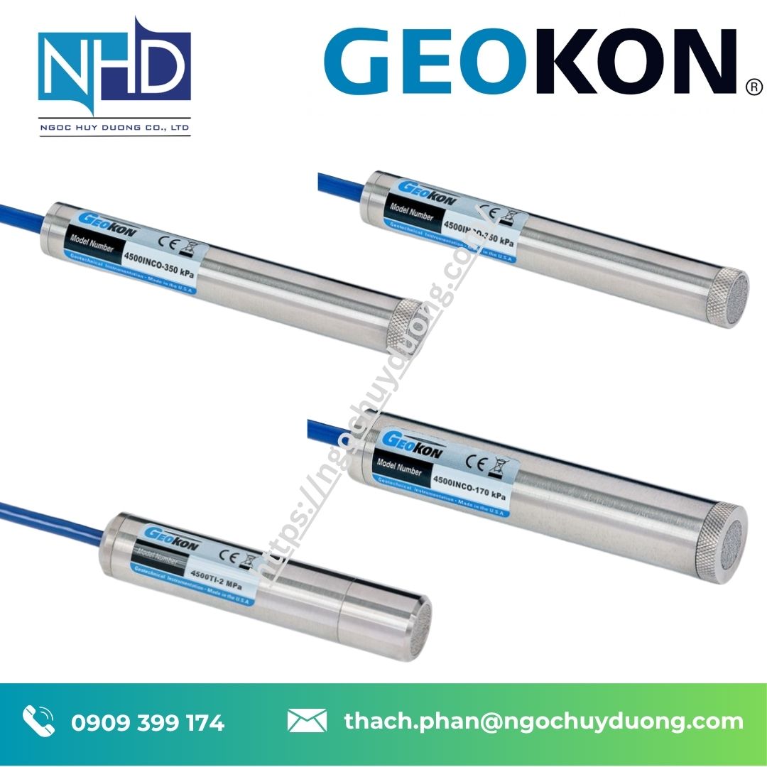 Cảm biến áp lực chống ăn mòn GEOKON 4500CR COCQ đầy đủ