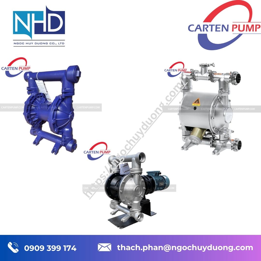 Tổng kho hàng sẵn Bơm màng Carten Pump HLD3A – Chính hãng, giá tốt