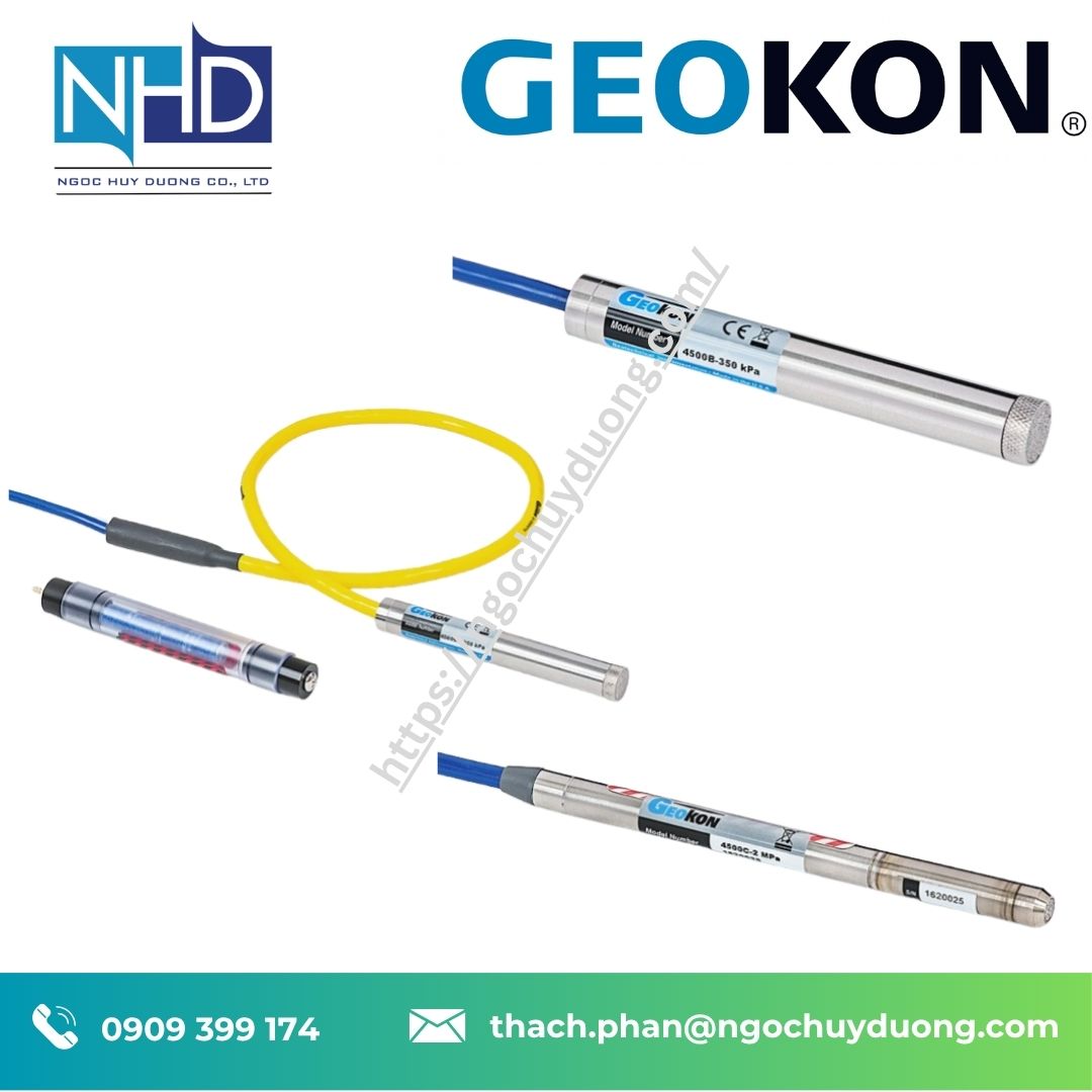 Tổng kho hàng sẵn Cảm biến áp lực nước GEOKON 4500B, 4500C – Hỗ trợ kỹ thuật