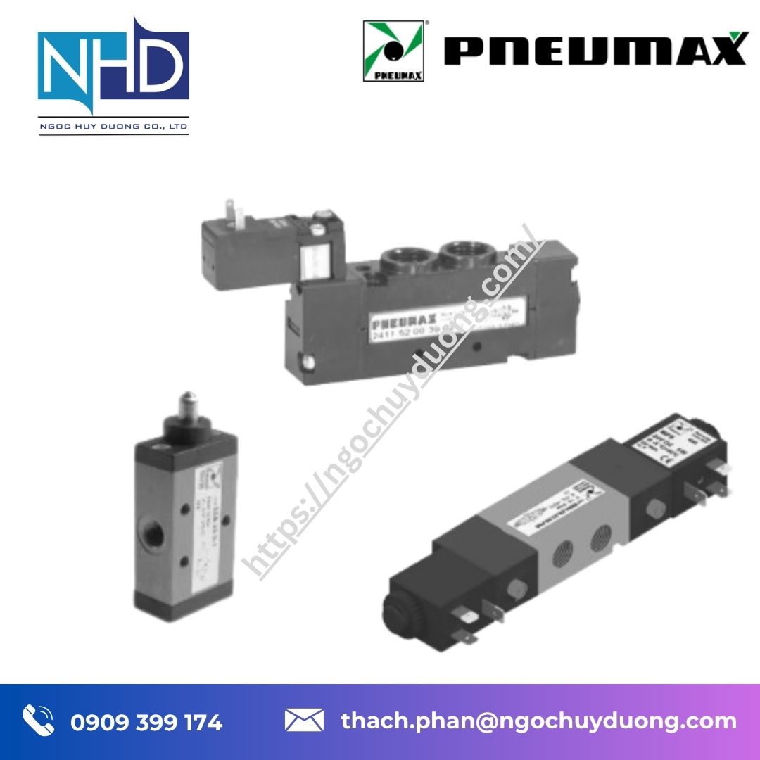 Tổng kho hàng sẵn Van điện từ Pneumax Series 2600 Line-Flat-VDMA Hỗ trợ kỹ thuật