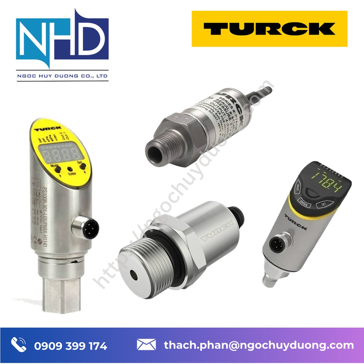 Tổng kho hàng sẵn Cảm biến áp suất TURCK PT6R-1004-I2-H1143 Giá tốt