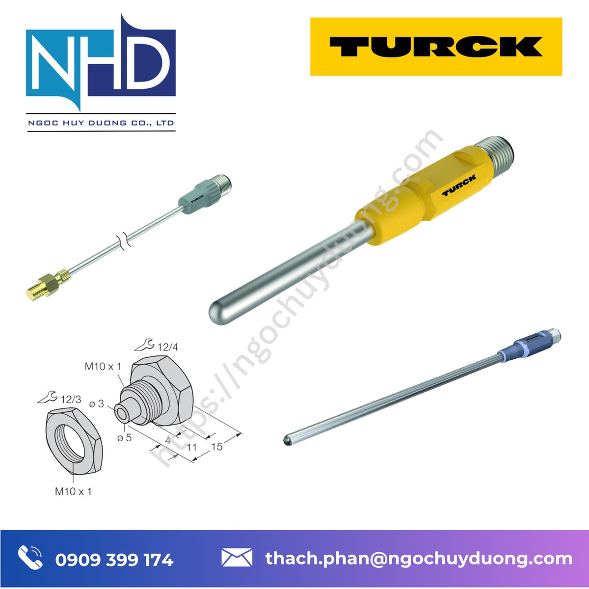 Tổng kho hàng sẵn Cảm biến nhiệt độ TURCK TP-206A-CF-H1141-L450 Giá tốt